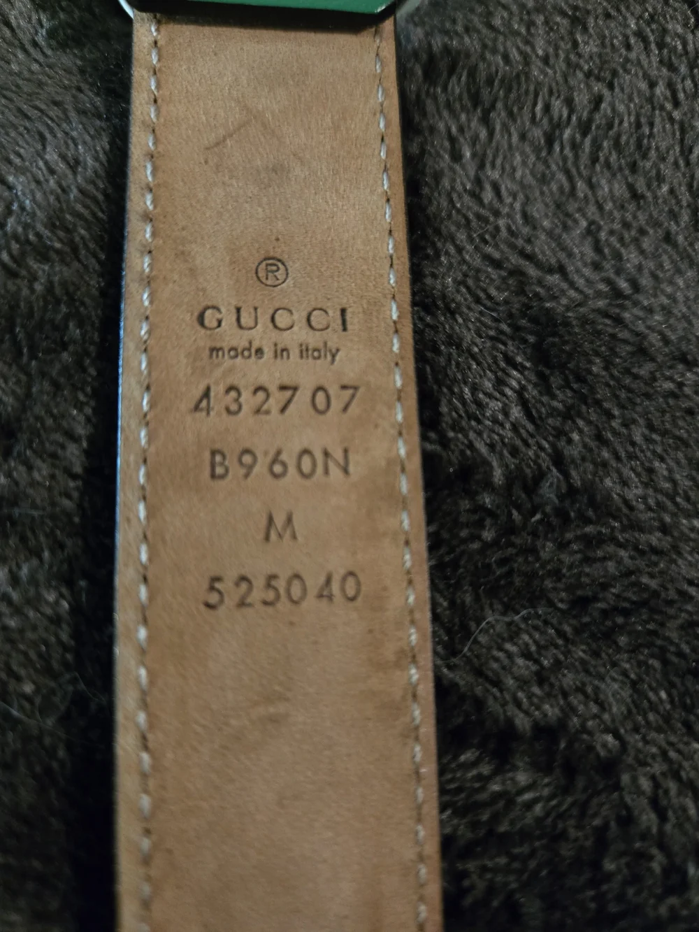 Gucci Kids Green Leather Belt with Silver Double G Buckle